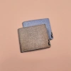 Brown and blue fabric wallet, a lightweight and multi-functional clutch for women details Picture